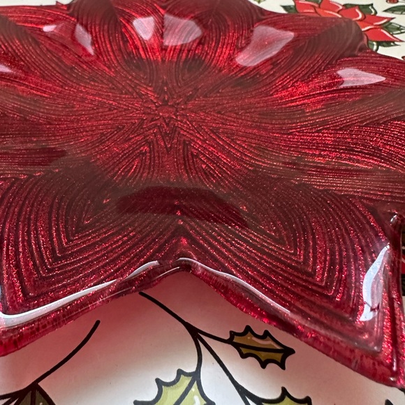 Festive Red Poinsettia Plates - Picture 3 of 8